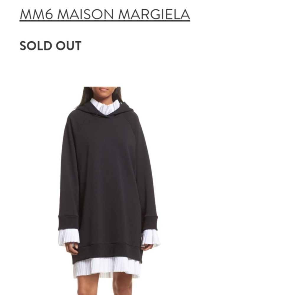 Maison Margiela Hooded Dress with Pleats